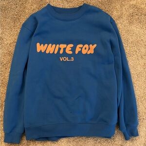 White Fox Boutique Blue Sweat Set With Crewneck and Sweatpants
